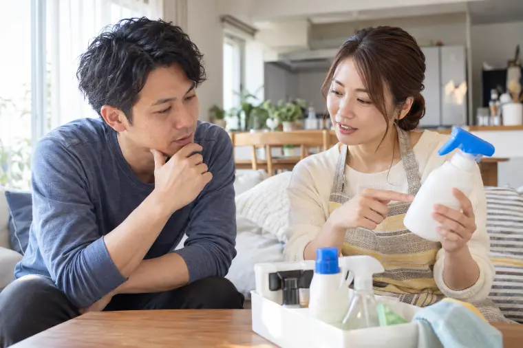 掃除の頻度が違う二人は？