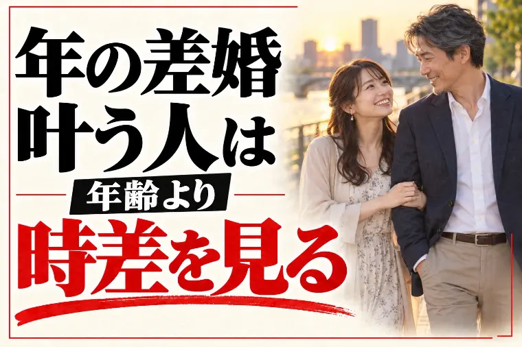 年の差婚の婚活｜叶う人は年齢より「時差」を見る