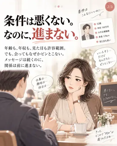 ご縁の相談窓口セカンドマリアージュ湘南「婚活は条件よりタイミング？進むご縁の見極め方」- 3