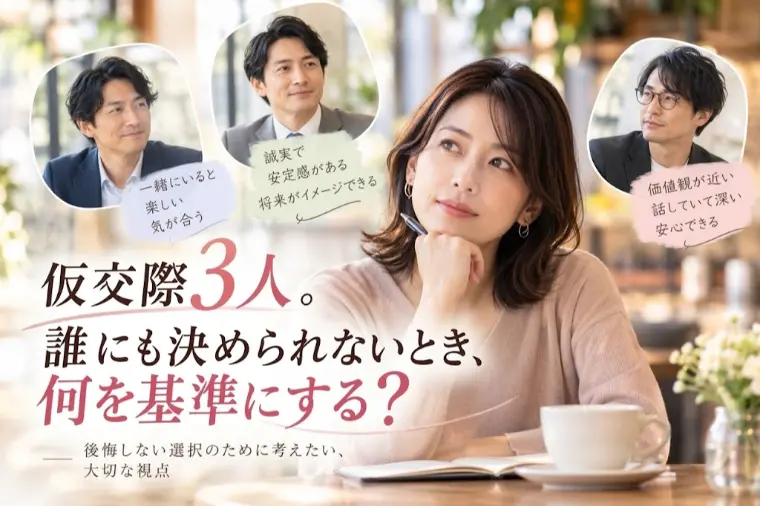 仮交際3人。誰にも決められないとき、何を基準にする？