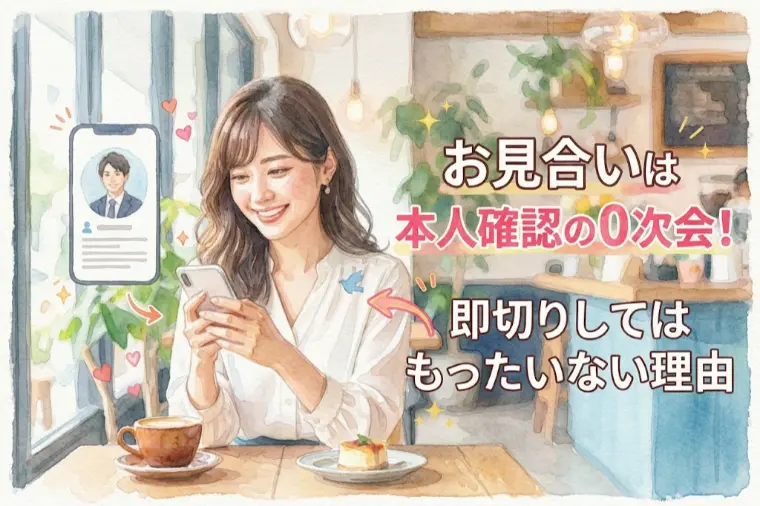 お見合いは本人確認の0次会！即切りしてはもったいない理由