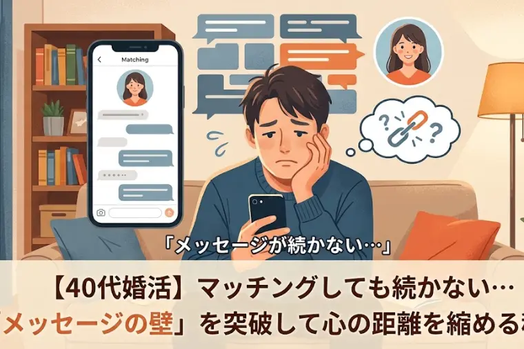 【40代婚活】マッチングしても続かない…メッセージの壁