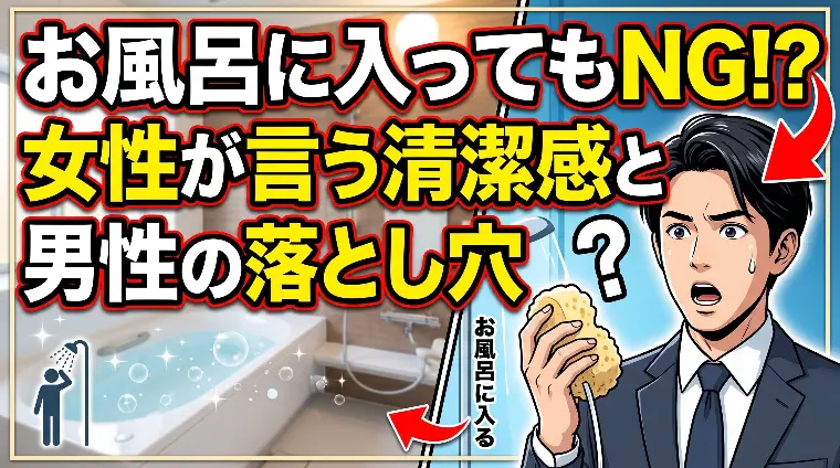 お風呂に入ってもNG!?女性が言う清潔感と男性の落とし穴