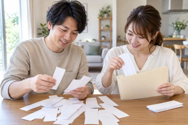 二人の買い物の領収書は誰が整理？