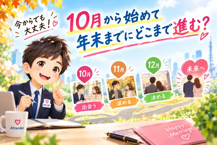 10月から婚活したら、年末までにどこまで進む？
