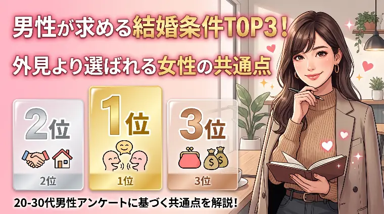 男性が求める結婚条件TOP3！外見より選ばれる女性の共通