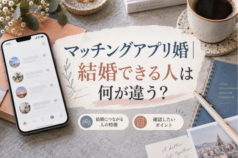 結婚相談所 With Step「マッチングアプリ婚｜結婚できる人は何が違う？」-1