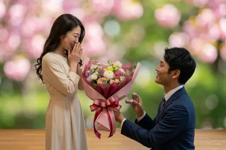 今年３月入会女性会員様がプロポーズされました