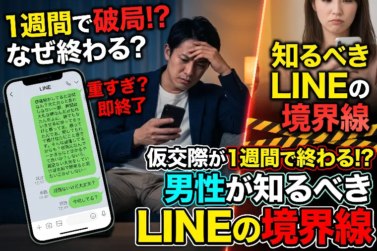 仮交際が1週間で終わる？男性が知るべきLINEの境界線