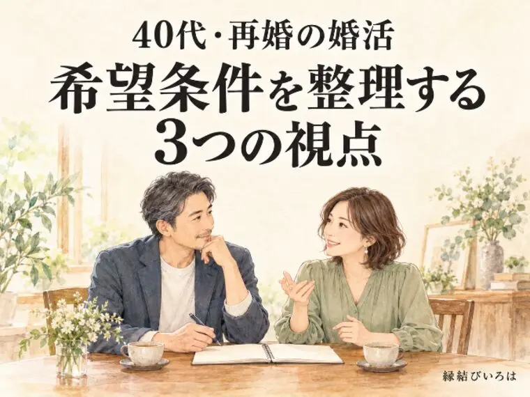 40代・再婚の婚活 希望条件を整理する3つの視点