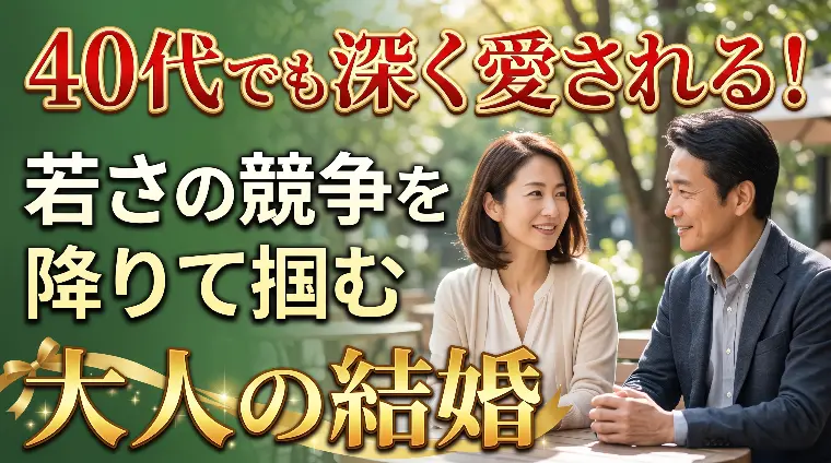 40代でも深く愛される！若さの競争を降りて掴む大人の結婚