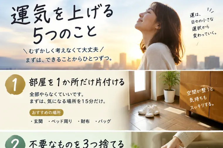 ✨運気を上げる５つのこと✨