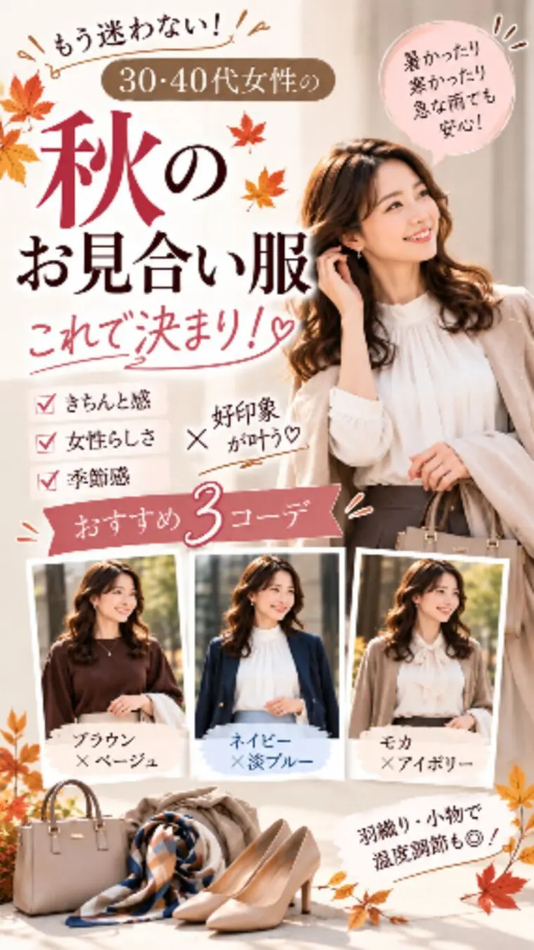 【30代・40代女性向け】秋のお見合い服、何を着る？