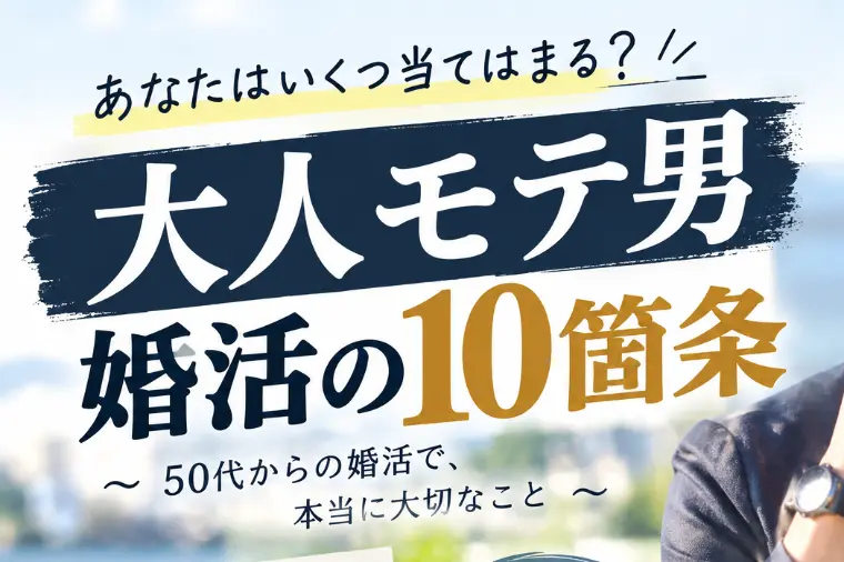 MaS marriage「あなたはいくつ当てはまる？大人モテ男・会話の10箇条」-1