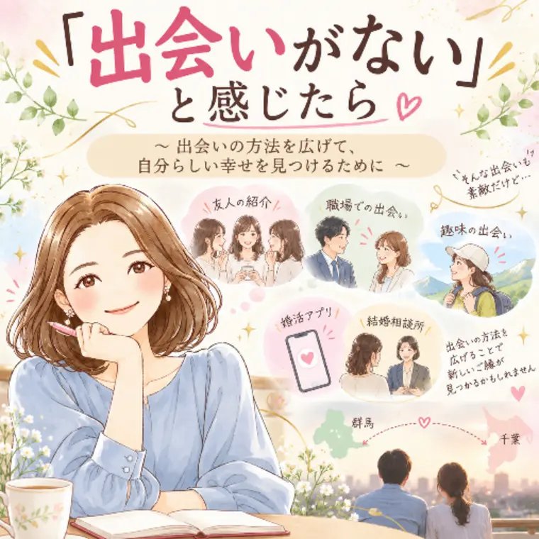 「出会いがない」と感じたら☆成婚カウンセラー八重