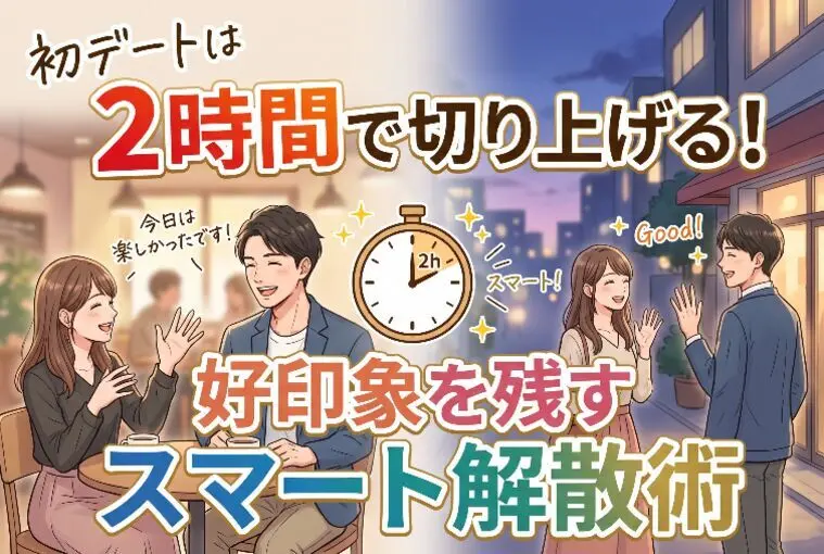 初デートは2時間で切り上げる！好印象を残すスマート解散術
