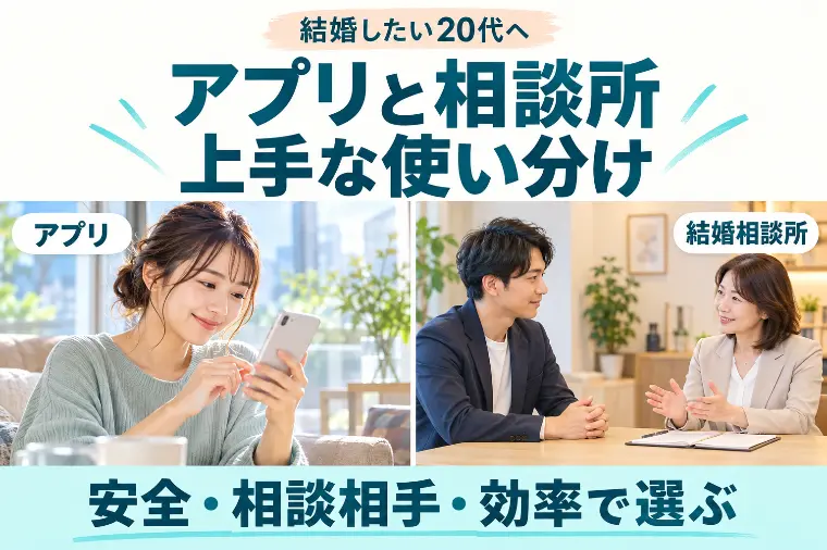 結婚したい20代へ｜アプリと相談所の上手な使い分け
