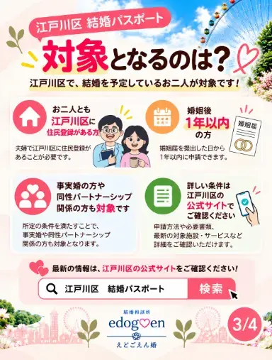 結婚相談所　えどごえん婚「江戸川区　「結婚パスポート」をご存じですか？」- 3