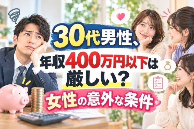 30代男｜年収400万円以下は厳しい？女性の意外な条件