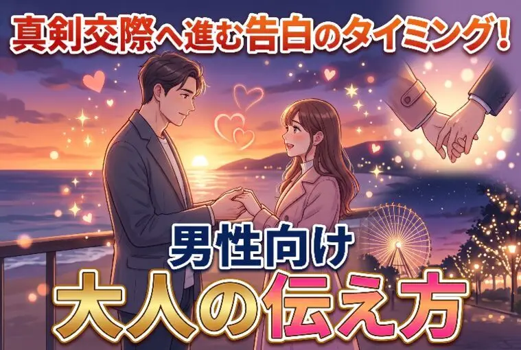 真剣交際へ進む告白のタイミング！男性向け大人の伝え方