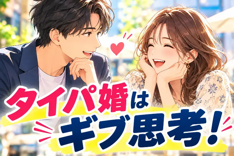タイパ婚したいならギブ思考！受け身では成婚が遠のく理由