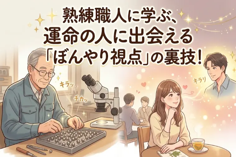熟練職人に学ぶ、運命の人に出会える「ぼんやり視点」の裏技