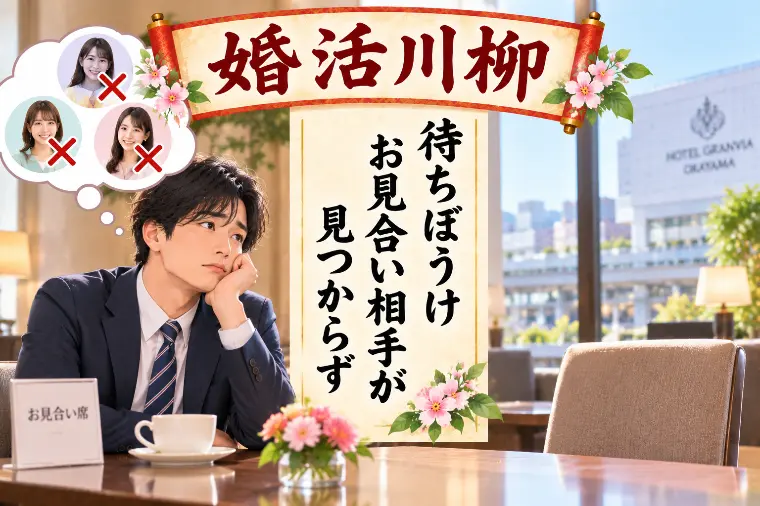 婚活川柳 第241回 待ちぼうけお見合い相手が見つからず