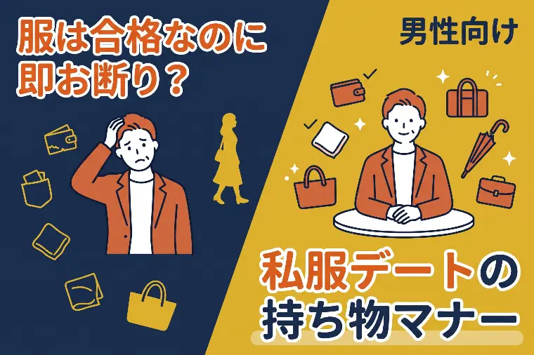 服は合格なのに即お断り？男性向け私服デートの持ち物マナー