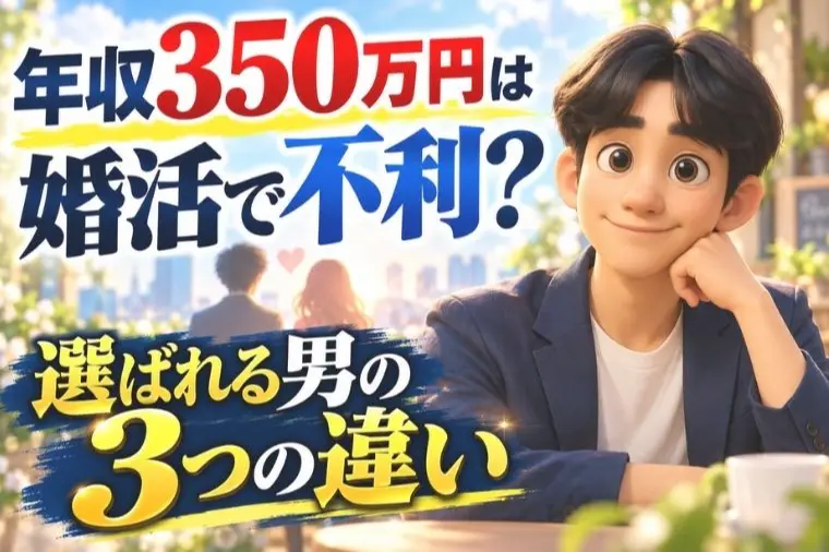 年収350万円は婚活で不利？選ばれる男の3つの違い