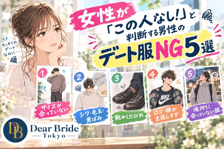 女性が「この人なし！」と判断する男性のデート服NG例5選