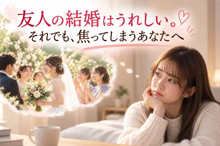 友人の結婚はうれしい。それでも、焦ってしまうあなたへ