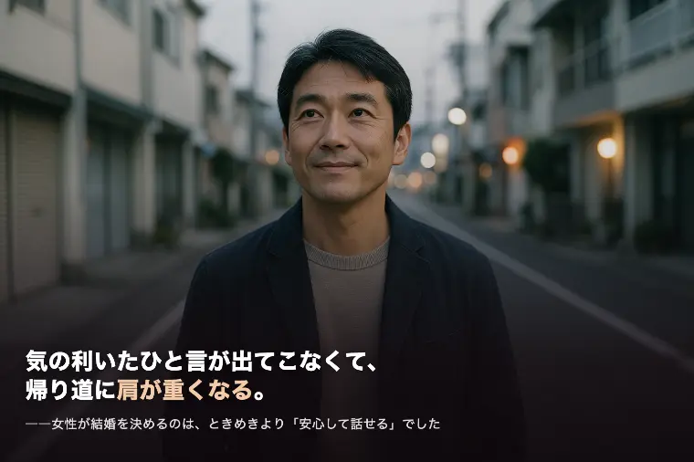 甘い言葉より、女性が結婚の決め手にするもの