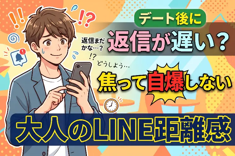 デート後に返信が遅い？焦って自爆しない大人のLINE距離