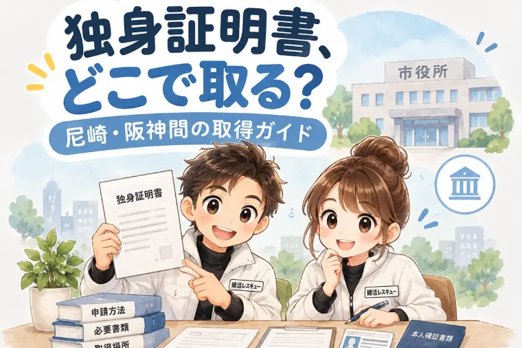 独身証明書はどこで取る？尼崎の婚活準備