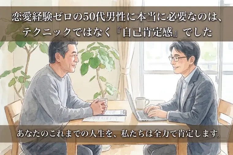 恋愛経験がない50代男性に必要なのは『自己肯定感』でした