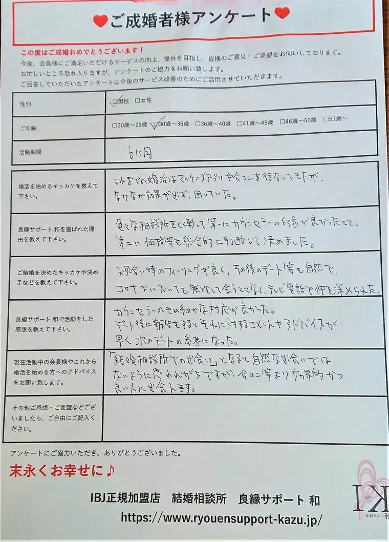 【リアルな声】…ご成婚者様が経験した『お見合い』の壁。