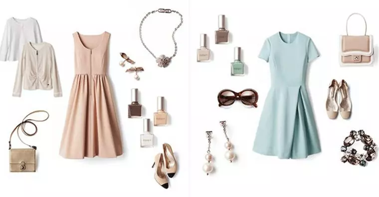 パンツスタイルの女