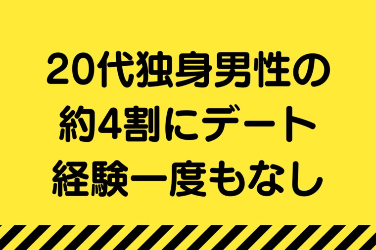 20代独身男性の約4割にデート経験が一度もない