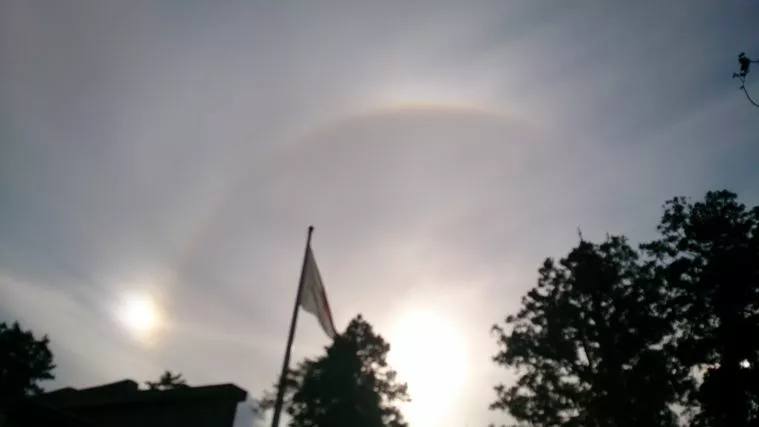 出雲大社でみた不思議な太陽