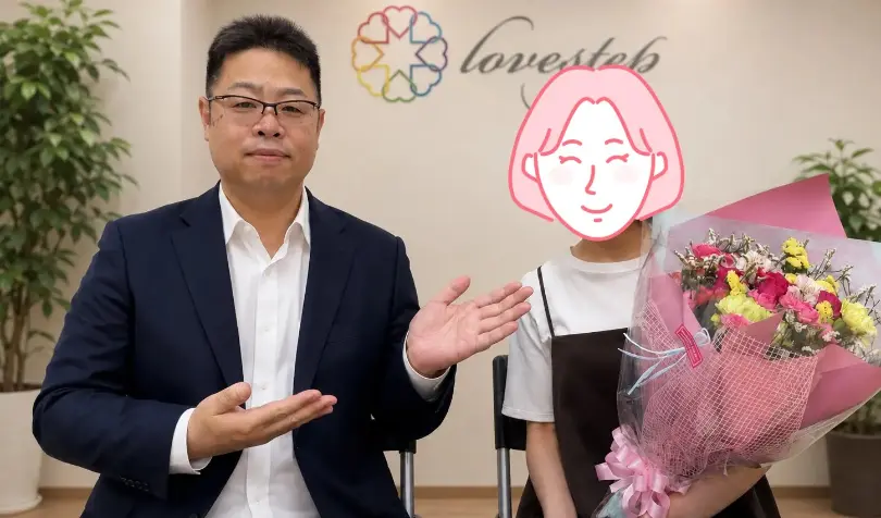 で婚活した30代前半女性の画像