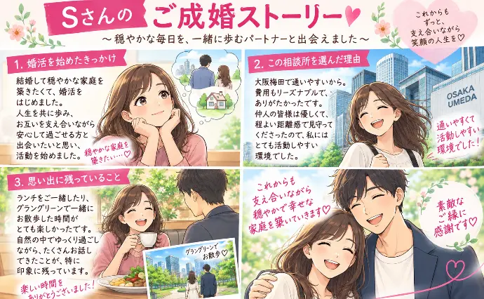 結婚相談所マリッヂサポートで婚活した30代後半女性の画像2