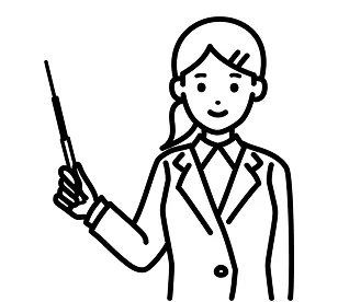カウンセラーが分析結果を教えているイラスト