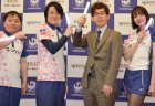 ガチガチに緊張している渋川難波に森井監督は先行き不安！？　KADOKAWAサクラナイツ入団会見レポート