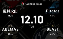 亜樹 VS 多井 VS 大介 VS 瑞原 苦しい状況が続く下位3チームの激戦！加点を決めるチームは！？【Mリーグ2024-25 12/10 50日目 第1試合メンバー】