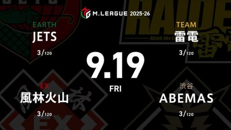 逢川恵夢 VS 永井孝典 VS 多井隆晴 VS 瀬戸熊直樹 新Mリーガーの逢川と永井が初出場！自分の麻雀を出し切れるか！？【Mリーグ2025-26 9/19 レギュラー4日目 第1試合メンバー】