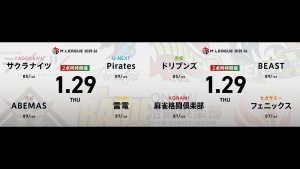 岡田紗佳 VS 松本吉弘 VS 本田朋広 VS 瑞原明奈 浅見真紀 VS 伊達朱里紗 VS 浅井堂岐 VS 中田花奈！浅井堂岐の復帰登板に注目！【Mリーグ2025-26 1/29 レギュラー75日目 第1試合メンバー】