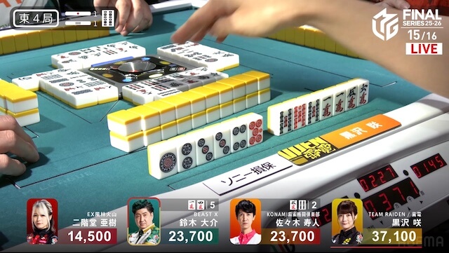 5/15 Mリーグ2025-26 第1試合結果】黒沢咲が鋭い高打点を捉えてトップ