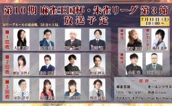 最高位戦の小林雅也、田中祥平、神尾美智子が大きくスコアを伸ばして上位進出！第3節出場選手のコメントも掲載！／ 第10期麻雀王国杯・朱雀リーグ 第3節 結果