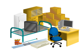 単身者の引越荷物の例