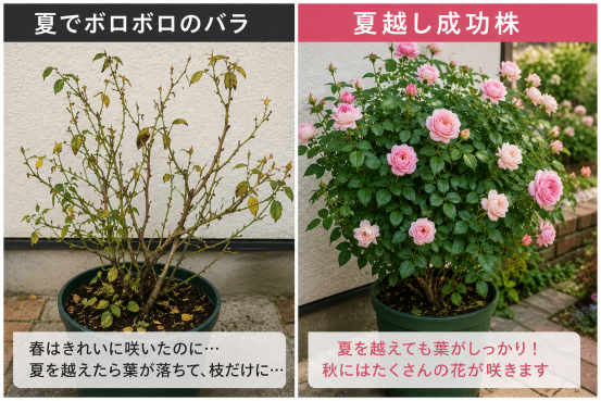 キトサン溶液「ばら専科」でバラの夏越し応援